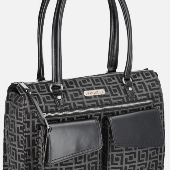 Black and Gray Geometric Patterned Women's Bag - Picture 3 of 3